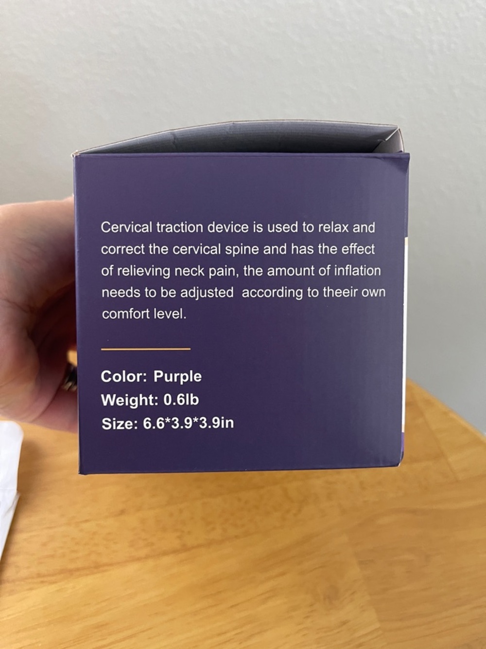 Inflatable Neck Traction Collar - Deep Purple Support - Picture 2 of 3